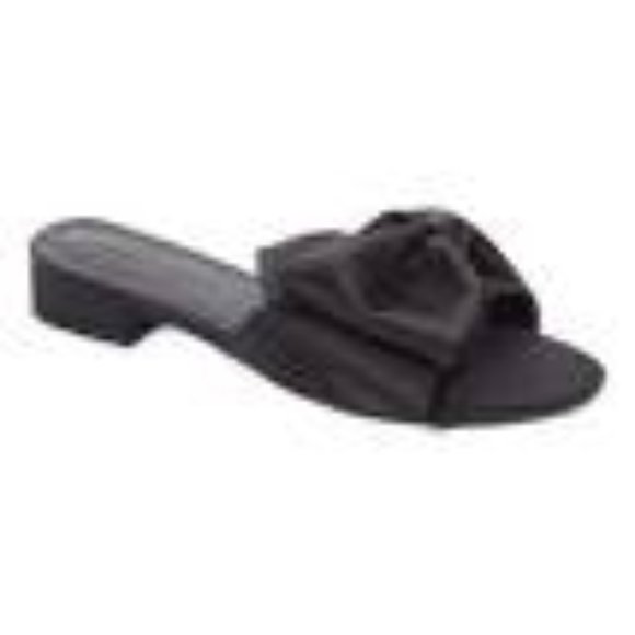 Rebecca Minkoff Women's Calista Slide Black Satin 5.5 M US - Picture 2 of 2